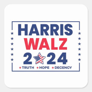Harris Walz 2024 Harris Walz Square Sticker