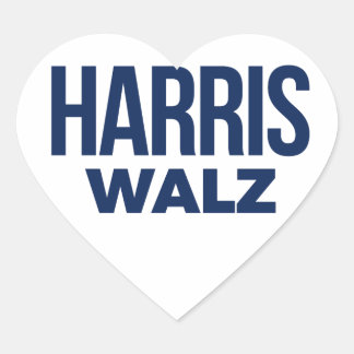 HARRIS WALZ 2024 HEART STICKER