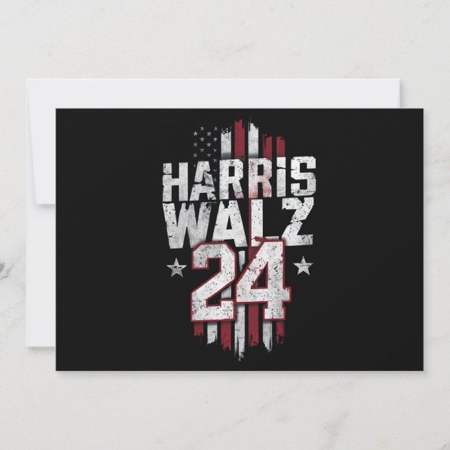 Harris Walz 2024 Kamala Harris 2024 Tim Walz 2024  Invitation (Front)