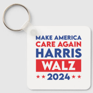 Harris Walz 2024 Make America Care Again Key Ring