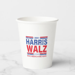 Harris Walz 2024 Make America Kind Again Paper Cups