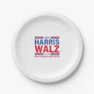Harris Walz 2024 Make America Kind Again Paper Plate