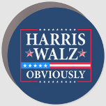 Harris Walz 2024 Obviously Car Magnet<br><div class="desc">Harris Walz 2024 Obviously</div>