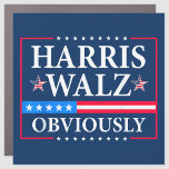 Harris Walz 2024 Obviously Car Magnet<br><div class="desc">Harris Walz 2024 Obviously</div>