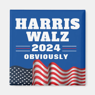 Harris Walz 2024 Obviously Magnet