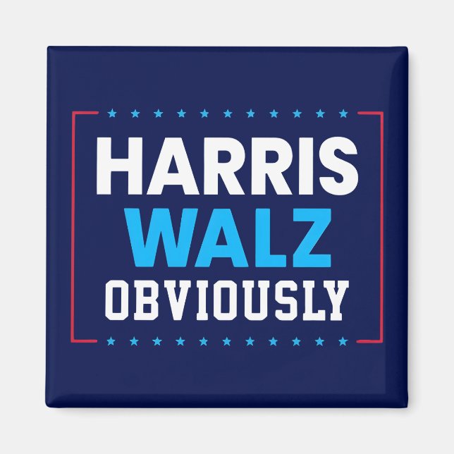 Harris Walz 2024 Obviously Magnet (Front)