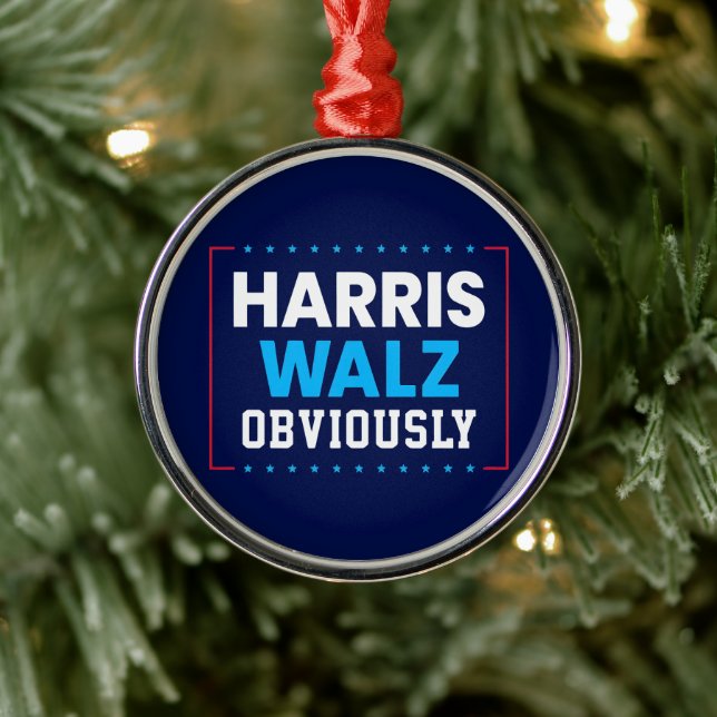 Harris Walz 2024 Obviously Metal Tree Decoration (Tree)