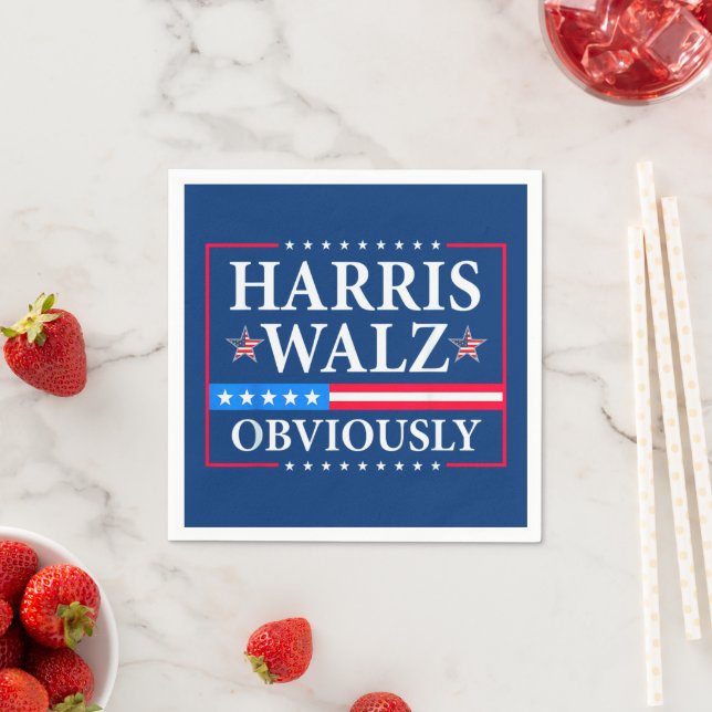 Harris Walz 2024 Obviously Napkin (Insitu)