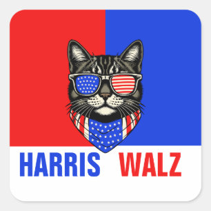 Harris Walz 2024 Obviously Square Sticker