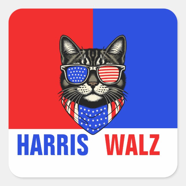 Harris Walz 2024 Obviously Square Sticker (Front)