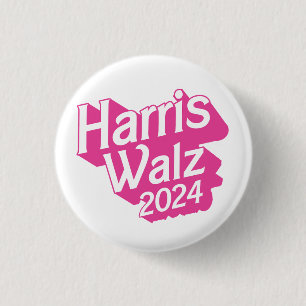 Harris Walz 2024 Pink 3 Cm Round Badge