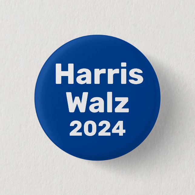 Harris / Walz 2024 Presidential Campaign 3 Cm Round Badge (Front)
