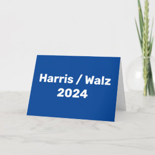Harris / Walz 2024 Presidential Campaign Card