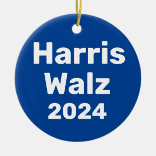 Harris / Walz 2024 Presidential Campaign Ceramic Tree Decoration