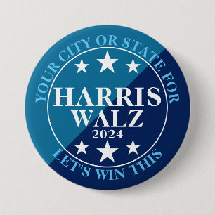 Harris Walz 2024 Presidential Election Political 7.5 Cm Round Badge