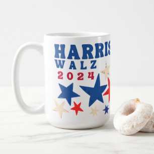 Harris Walz 2024 Stars Democrat Party Election Coffee Mug