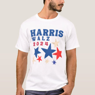 Harris Walz 2024 Stars Democrat Party Election T-Shirt