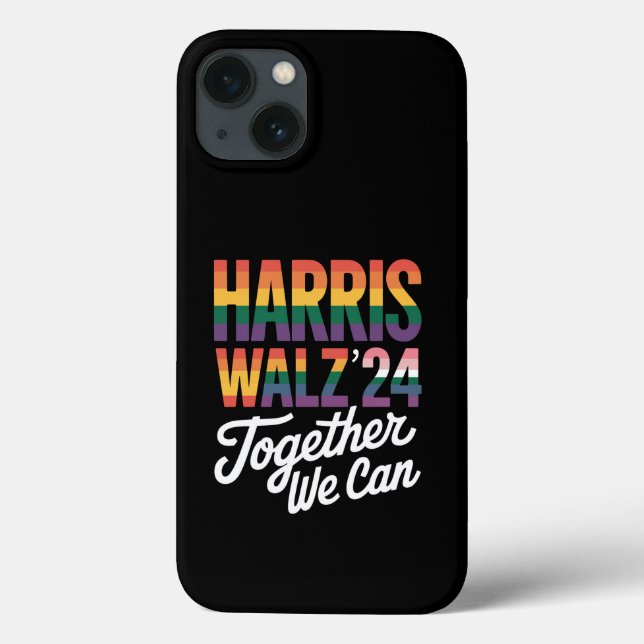 Harris Walz 2024 Together We Can Election LGBTQIA  Case-Mate iPhone Case (Back)