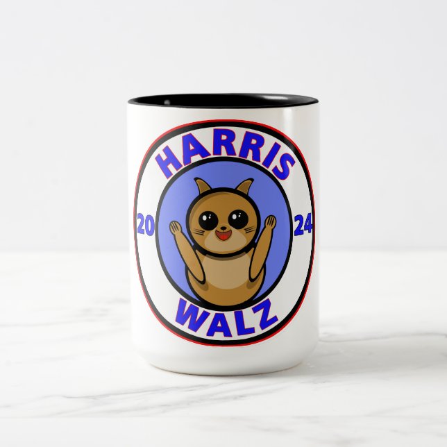 Harris Walz 2024  Two-Tone Coffee Mug (Center)