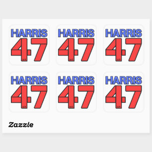 HARRIS-WALZ 2024 USA ELECTIONS DEMOCRATS SQUARE STICKER
