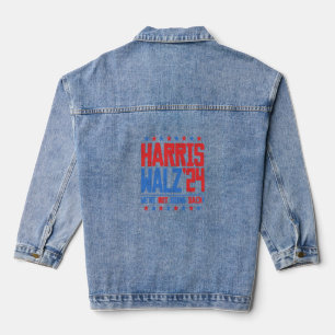 HARRIS WALZ 2024 - We're Not Going Back  Denim Jacket