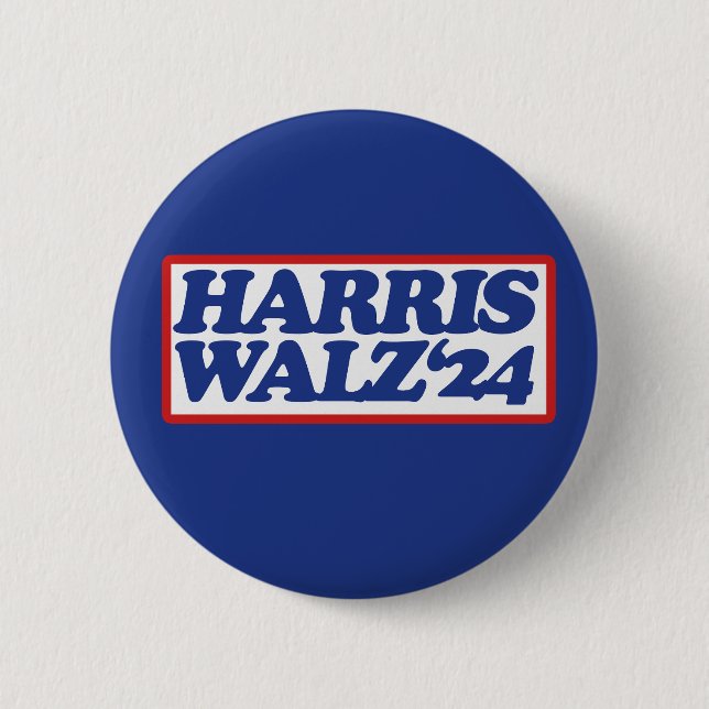 Harris Walz '24                                    6 Cm Round Badge (Front)