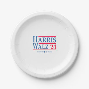 Harris Walz 24 Paper Plate