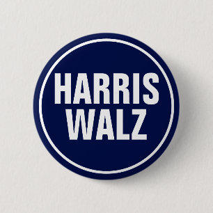 Harris-Walz  6 Cm Round Badge