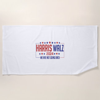 harris walz  beach towel