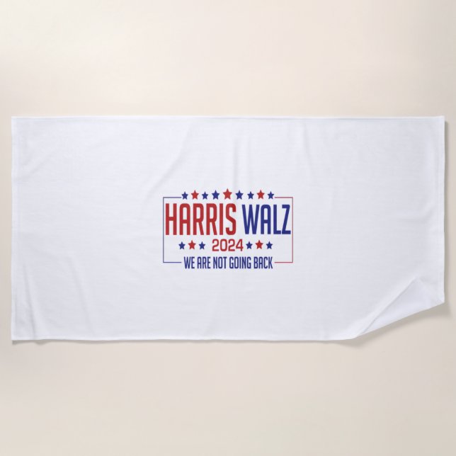harris walz  beach towel (Front)