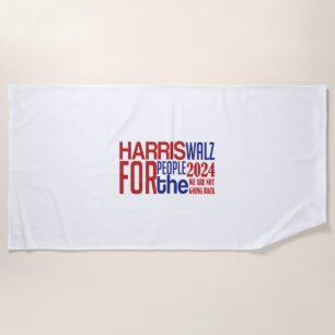 harris walz  beach towel