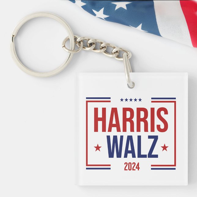 Harris Walz Campaign Election Acrylic Key Ring (Harris Walz Campaign Election Acrylic Keychain)