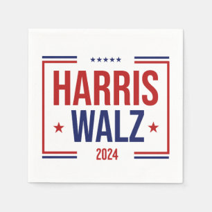 Harris Walz Campaign Election Napkin