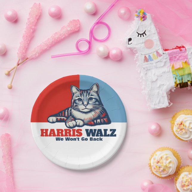 Harris Walz Campaign Paper Plate (Party)