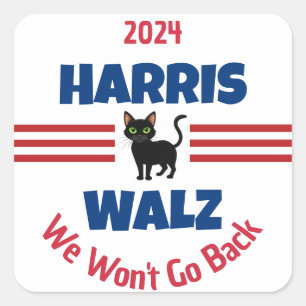 Harris Walz Campaign Square Sticker