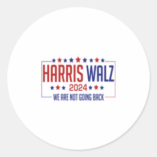 harris walz classic round sticker
