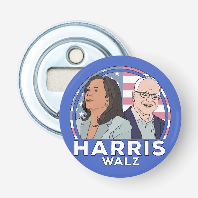Harris Walz Election Bottle Opener (Front)