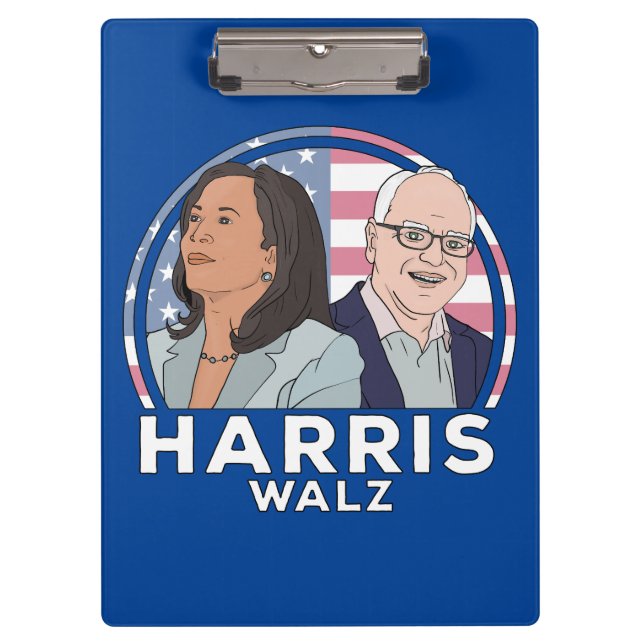 Harris Walz Election Clipboard (Front)