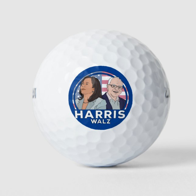 Harris Walz Election Golf Balls (Front)