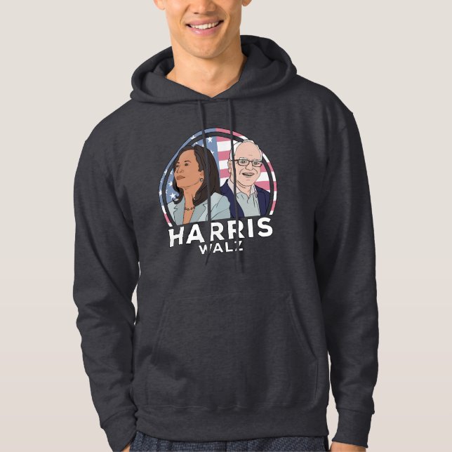 Harris Walz Election Hoodie (Front)