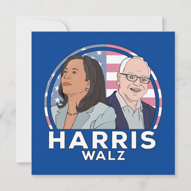 Harris Walz Election Invitation (Front)