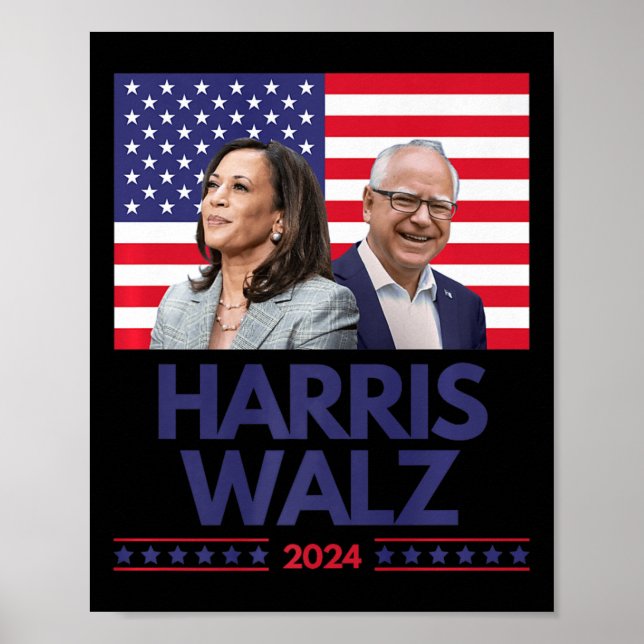 Harris Walz Election Kamala Harris Tim Waltz Ameri Poster (Front)