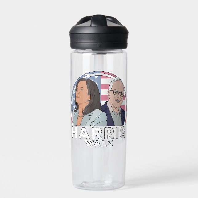 Harris Walz Election Water Bottle (Front)