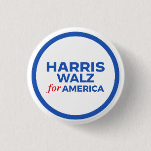 Harris Walz for America 2024 3 Cm Round Badge