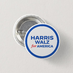 Harris Walz for America 2024 3 Cm Round Badge