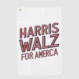 harris walz for america golf towel