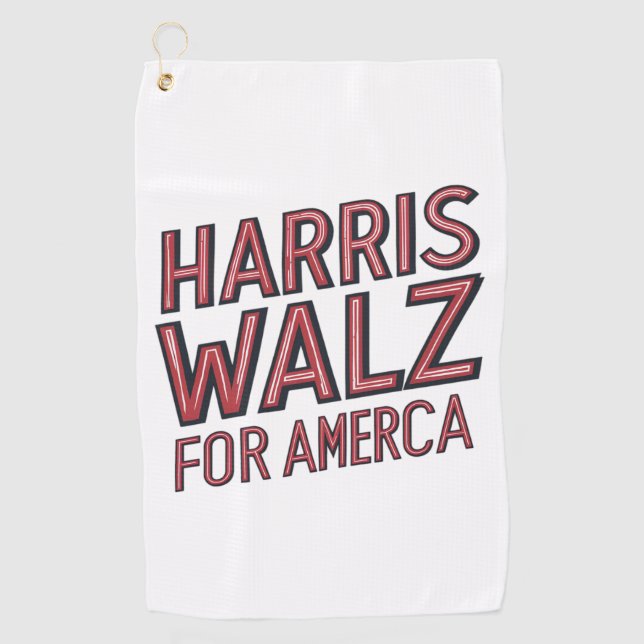 harris walz for america  golf towel (Front)