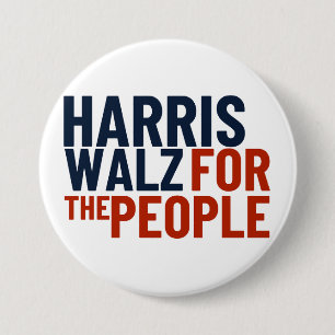 Harris/Walz For the People Button