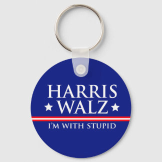 Harris Walz I'm with Stupid Keychain