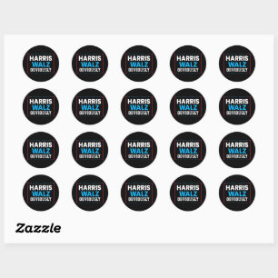 Harris Walz Obviously Classic Round Sticker